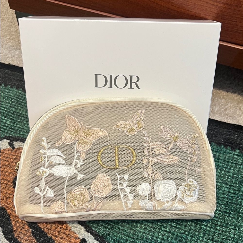 New in box Dior Embroidered Trousse Pouch
